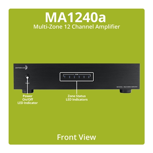 Dayton Audio MA1240a Multi-Zone 12 Channel Amplifier