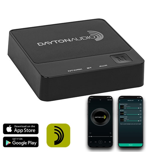 Dayton Audio WBA51 Bluetooth and Network Audio Wi-Fi Streamer with IR Remote