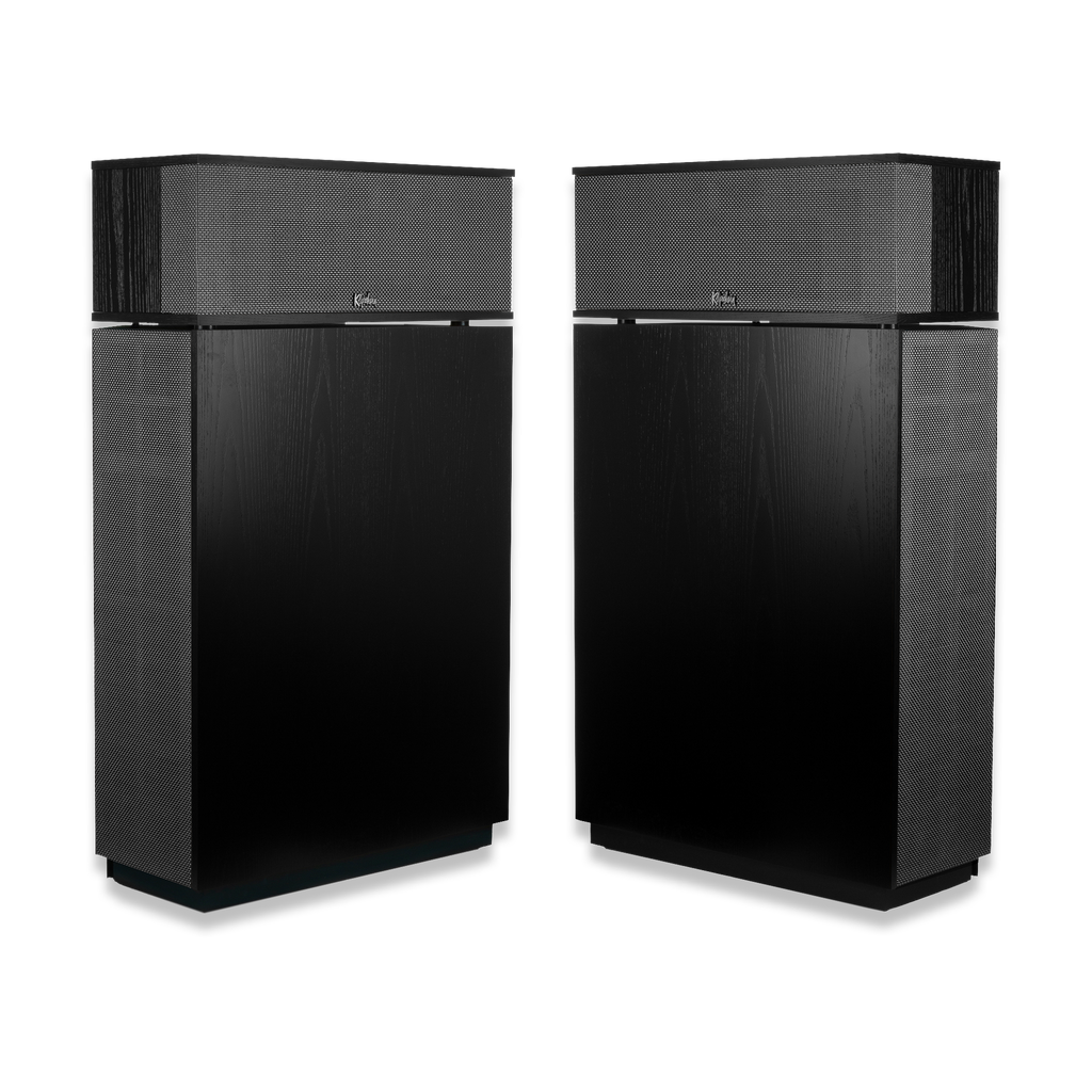 Klipschorn AK6 Satin Black Ash (pair), The three-way, horn-loaded system makes the Klipschorn up to 20 times more efficient than other conventional loudspeakers. Higher efficiency yields greater acoustic power and the cleanest sound possible.
