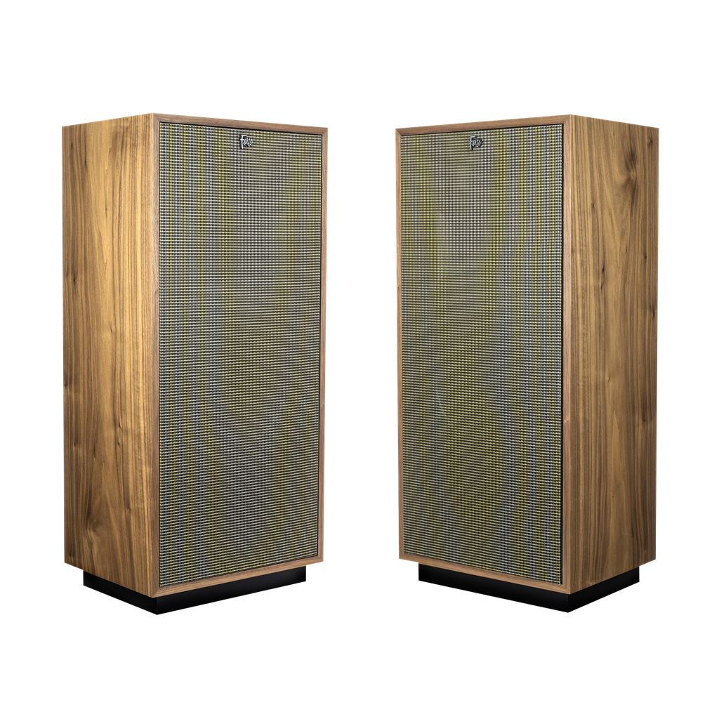 Klipsch Forte IV hosts Floorstanding, American Walnut(Pair), a three-way design utilizing a 12” woofer and horn-loaded midrange and tweeter. The Forte IV incorporates an all new K-702 midrange compression drive 