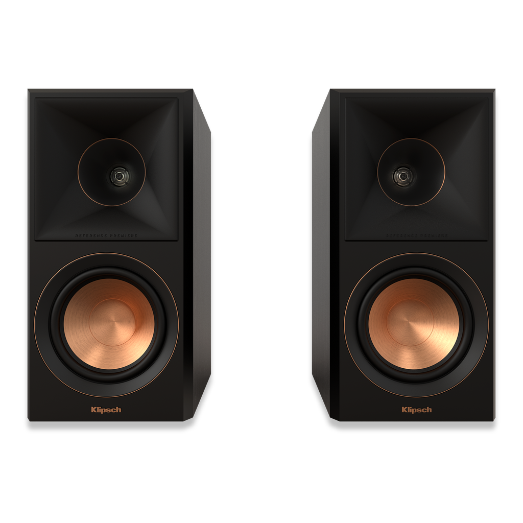 Klipsch RP-500M II Bookshelf Speaker Ebony(Pair), A new, larger 90° x 90° silicone composite hybrid Tractrix® horn provides incredibly efficient transfer of high-frequency waves into the listening area for crisper, clearer sound.