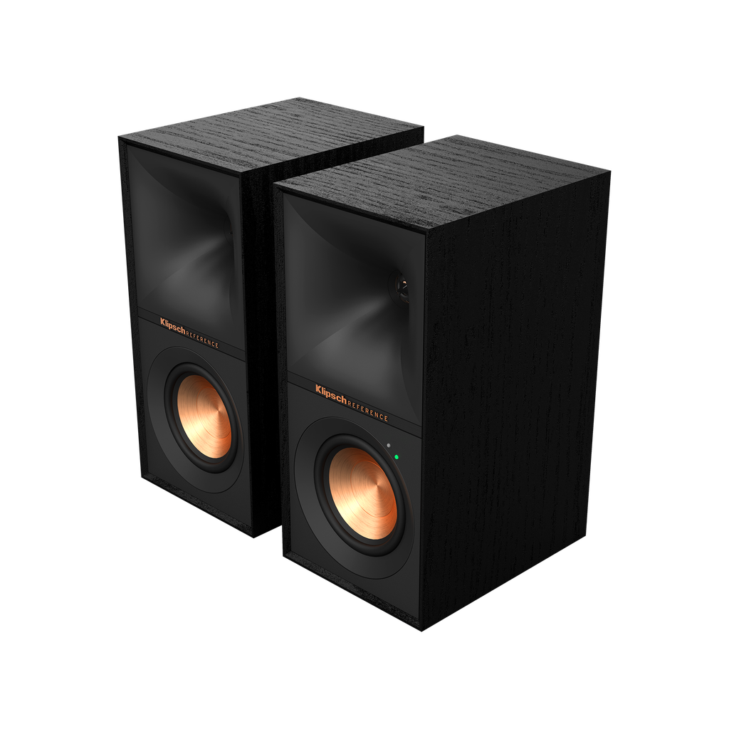 Klipsch R-40PM POWERED SPEAKERS WITH 5.25” WOOFERS, Black/GNM (Pair), Games in 4K. Binge-worthy TV. The best new music. With an integrated phono pre-amp