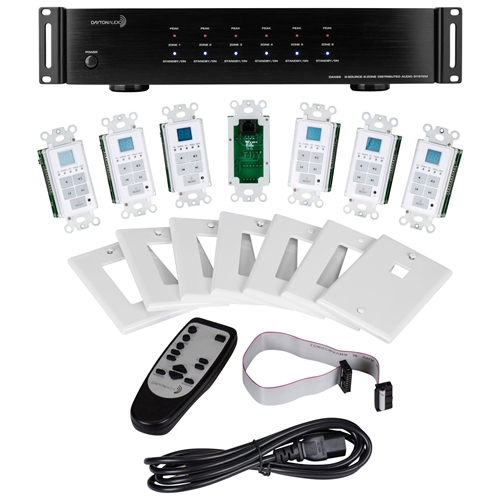 Dayton Audio DAX66 6-Source 6-Zone Distributed Audio System
