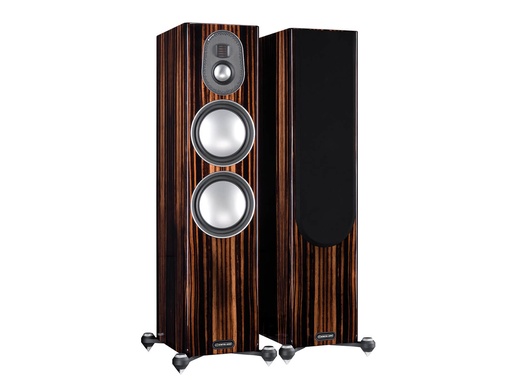 Monitor Audio Gold 300 s the pinnacle of the range. Its deceptively large cabinet houses a 2½" (64 mm) C-CAM mid-range driver with a MPD high-frequency transducer above and a pair of 8" (203 mm) RDT II bass drivers below, in a true three-way arrangement.