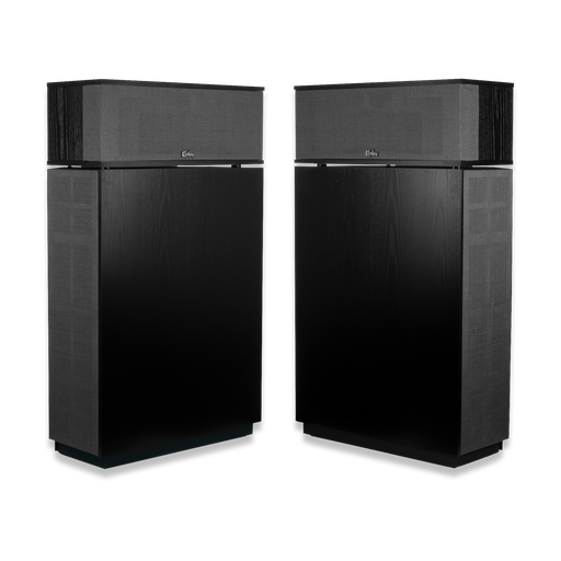 Klipschorn AK6 Satin Black Ash (pair), The three-way, horn-loaded system makes the Klipschorn up to 20 times more efficient than other conventional loudspeakers. Higher efficiency yields greater acoustic power and the cleanest sound possible.