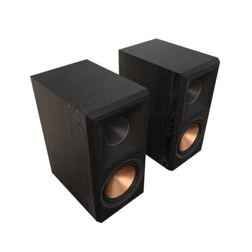 Klipsch RP-600M II Bookshelf Speaker Ebony(Pair), A new, larger 90° x 90° silicone composite hybrid Tractrix® horn provides incredibly efficient transfer of high-frequency waves into the listening area for crisper, clearer sound