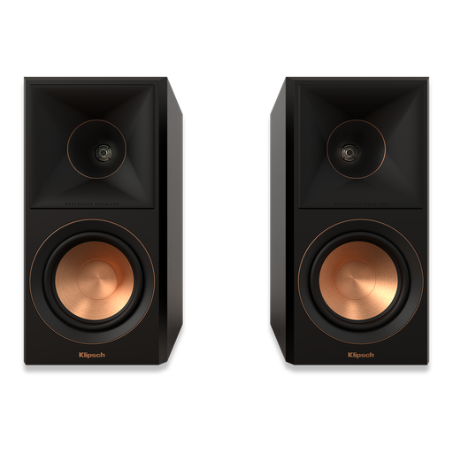 Klipsch RP-500M II Bookshelf Speaker Ebony(Pair), A new, larger 90° x 90° silicone composite hybrid Tractrix® horn provides incredibly efficient transfer of high-frequency waves into the listening area for crisper, clearer sound.