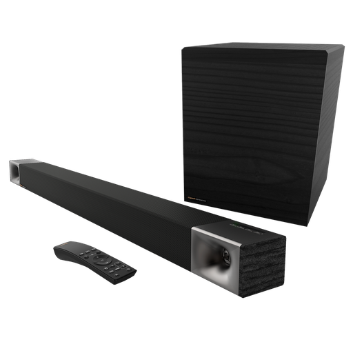 Klipsch CINEMA 600 SOUND BAR 3.1 SOUND BAR AND WIRELESS SUBWOOFER, Black(bundle Pack)