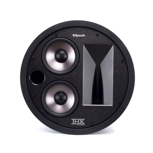 Klipsch THX-5002-L, HX® Ultra2-certified in-ceiling speaker creates realistic audio experiences that rival those found in large movie theaters and concert halls-Black(single)