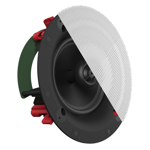 Klipsch DS-160CDT Celling Speaker, features a 6.5” Polypropylene woofer and a 1” Pivot Silk Dome tweeter mated to a round Tractrix® horn for dynamic acoustic performance-White(pcs)